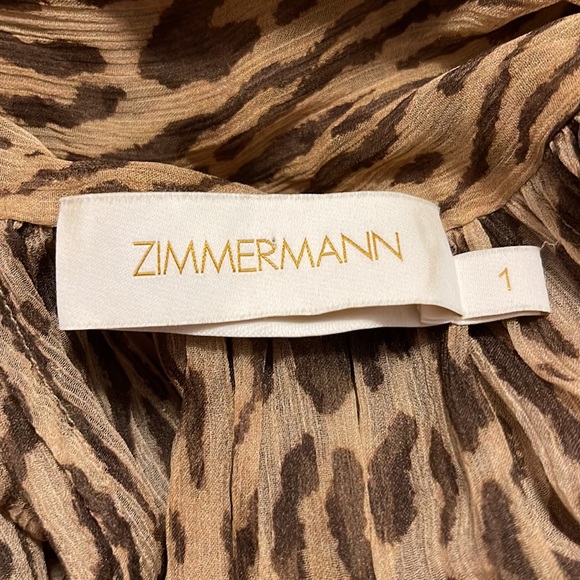 Zimmermann Leopard Print Neck Tie Dress with scarf for hair or waist - Picture 7 of 15